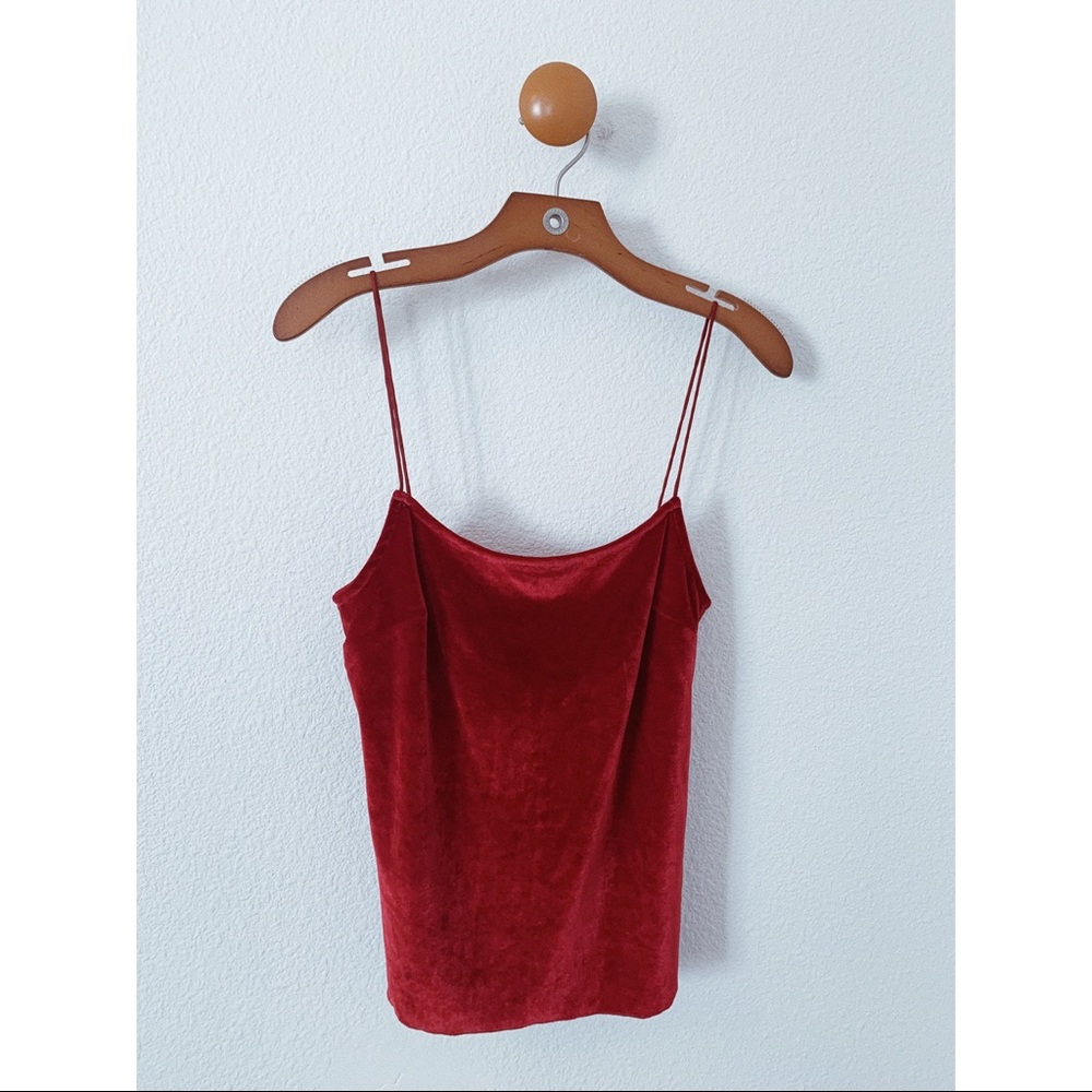 Free People Velvet Red Cami